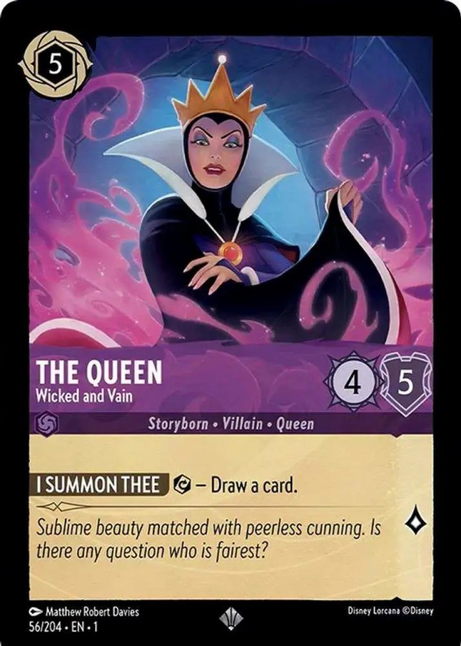 All Brands Ravensburger | Disney Lorcana Trading Card Game The First Chapter Super Rare The Queen - Wicked And Vain #56