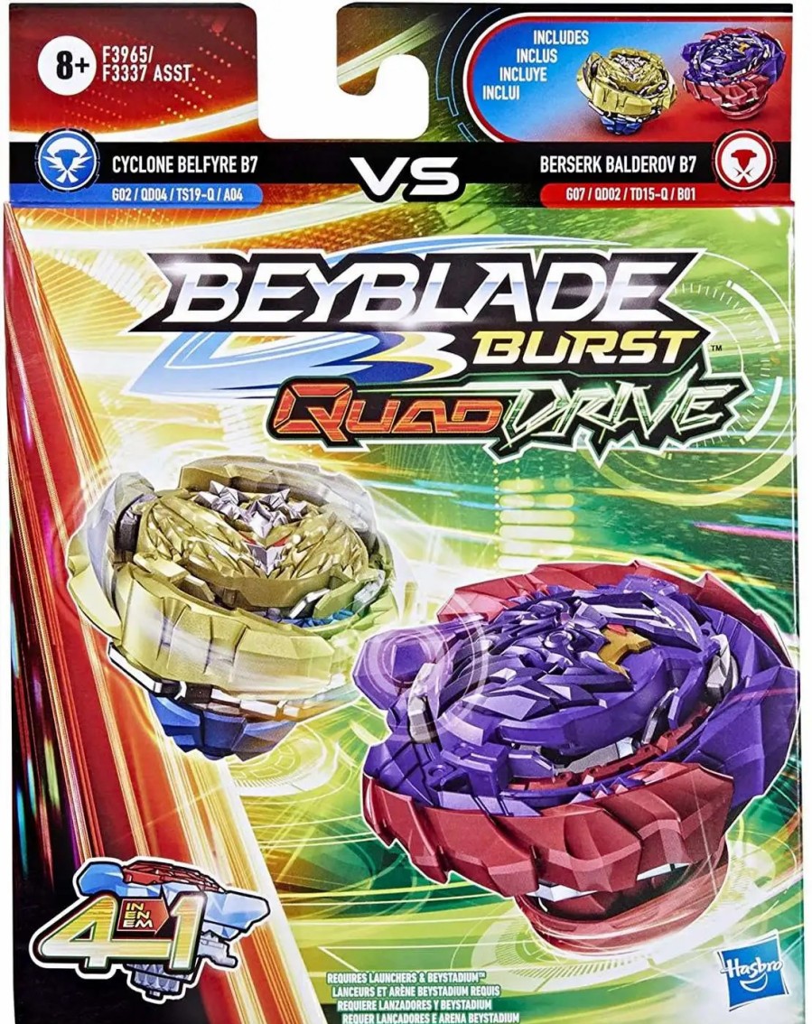 All Brands Hasbro Toys | Beyblade Burst Quaddrive Cyclone Belfyre B7 Vs Berserk Balderov B7 Dual Pack