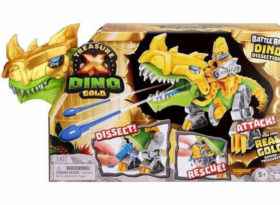 All Brands Moose Toys | Treasure X Dino Gold Dino Dissection Battle Rex Set