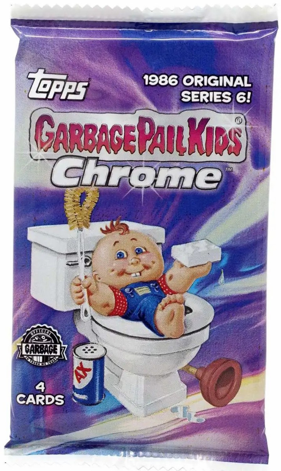 All Brands Topps | Garbage Pail Kids Topps 2023 Chrome (1986 Original Series 6) Trading Card Blaster Pack [4 Cards]