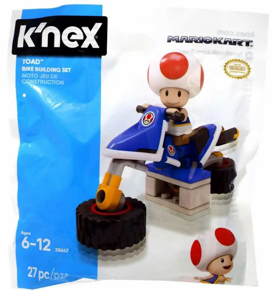 All Brands K'NEX | K'Nex Super Mario Mario Kart Toad Bike Building Set #38647