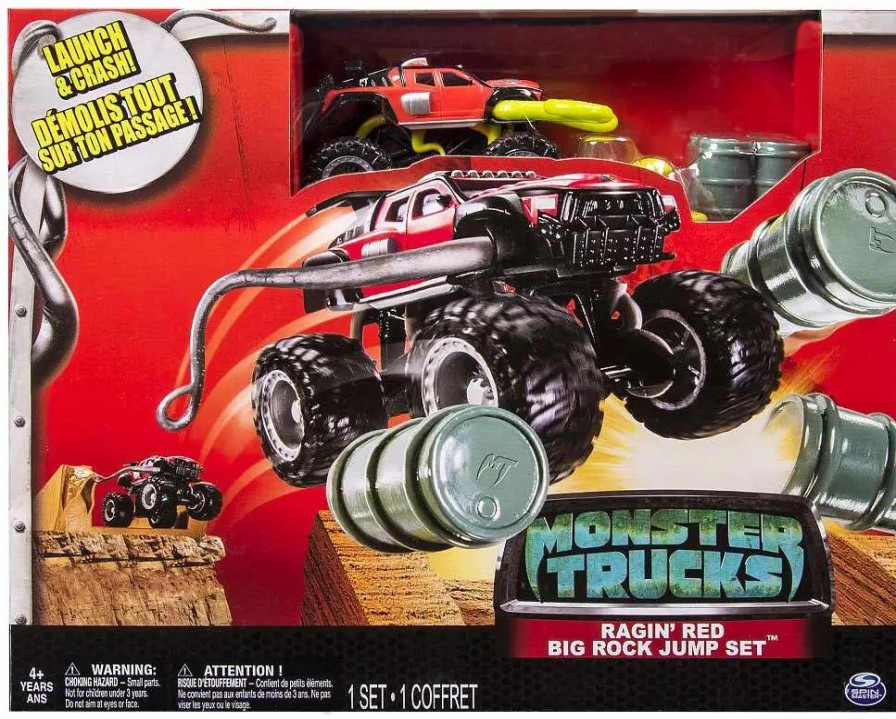 All Brands Spin Master | Monster Trucks Ragin' Red Big Rock Jump Set