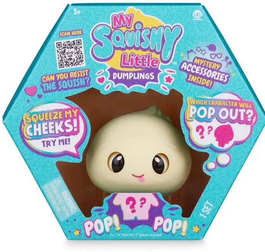 All Brands WowWee | My Squishy Little Dumplings Dot Figure [Blue, Damaged Package]