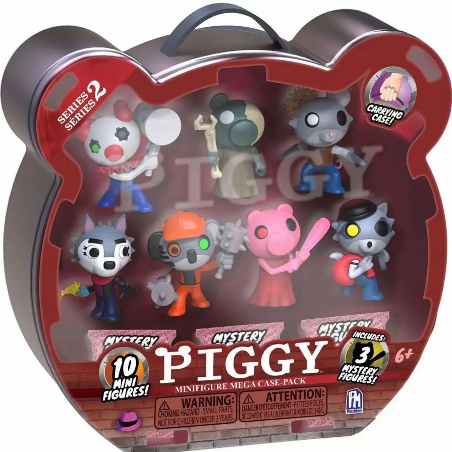 All Brands Phat Mojo | Series 2 Piggy 3-Inch Mini Figure Mega 10-Pack In Carrying Case [Includes 3 Mystery Figures!]