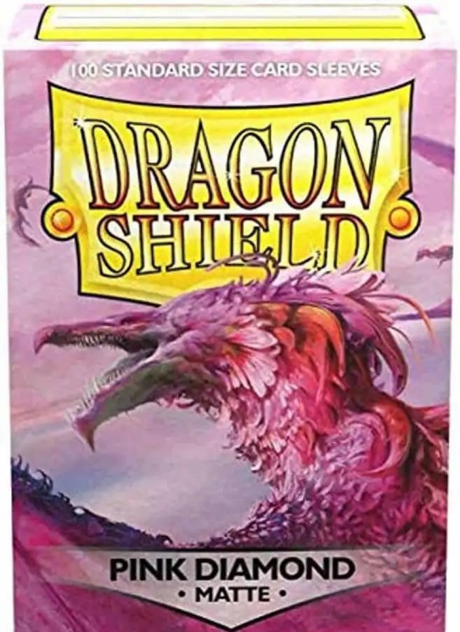 All Brands Dragon Shield | Dragon Shield Matte Pink Diamond 100 Pack Card Sleeves [Standard Size]