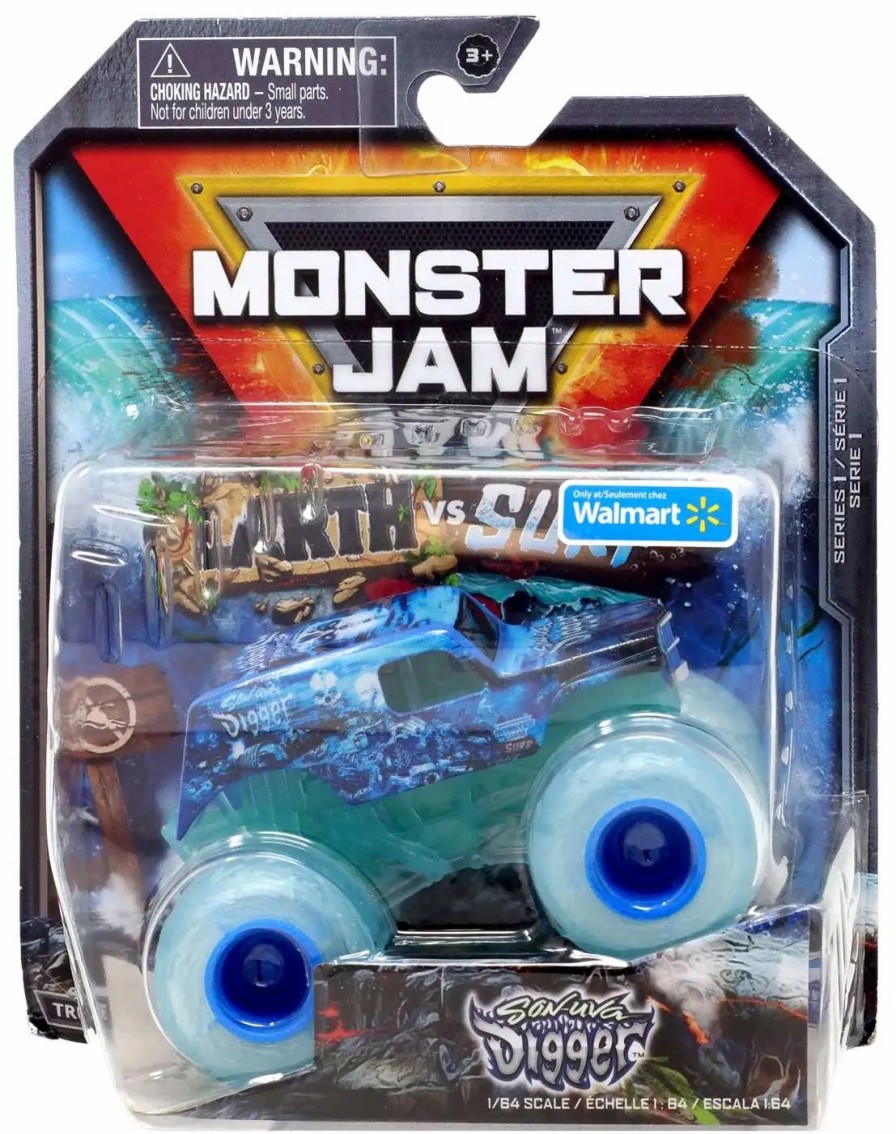 All Brands Spin Master | Monster Jam Earth & Surf Son-Uva Digger Exclusive Die Cast Car