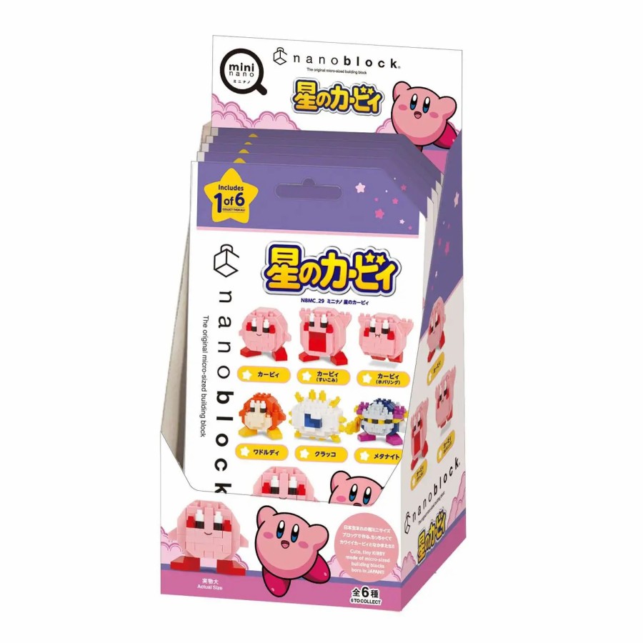 All Brands Kawada | Nanoblock Kirby Mininano Series 1 1.1-Inch Mystery Pack [1 Random Figure] (Pre-Order Ships March)