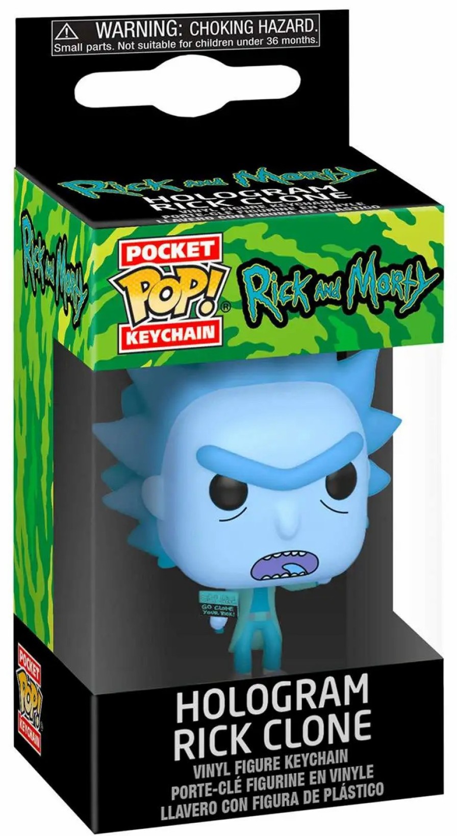 All Brands Funko | Funko Rick & Morty Pocket Pop! Hologram Rick Clone Keychain