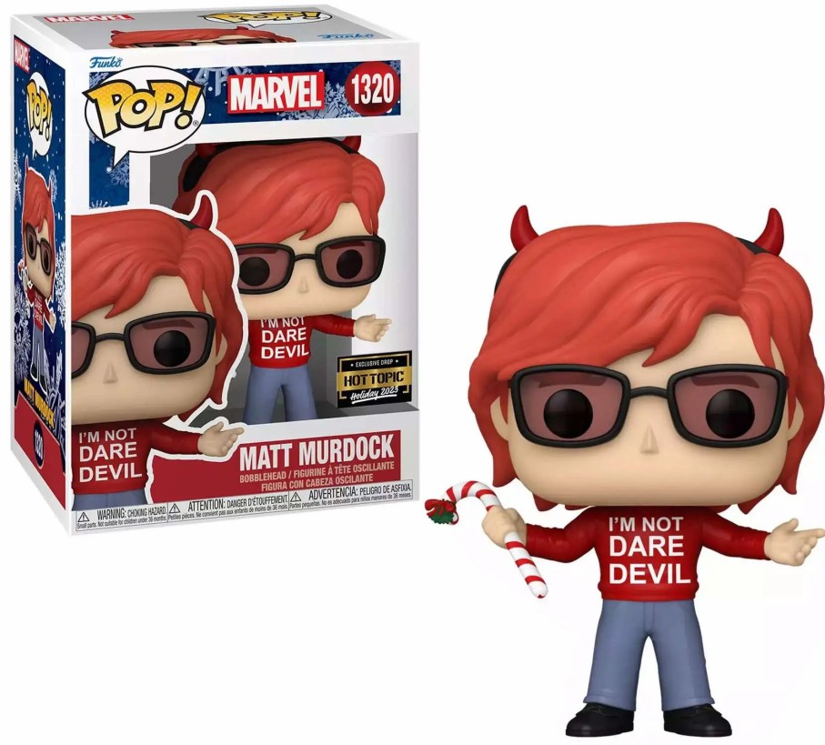 All Brands Funko | Funko Daredevil Pop! Marvel Matt Murdock Exclusive Vinyl Bobble Head #1320 [Holiday]