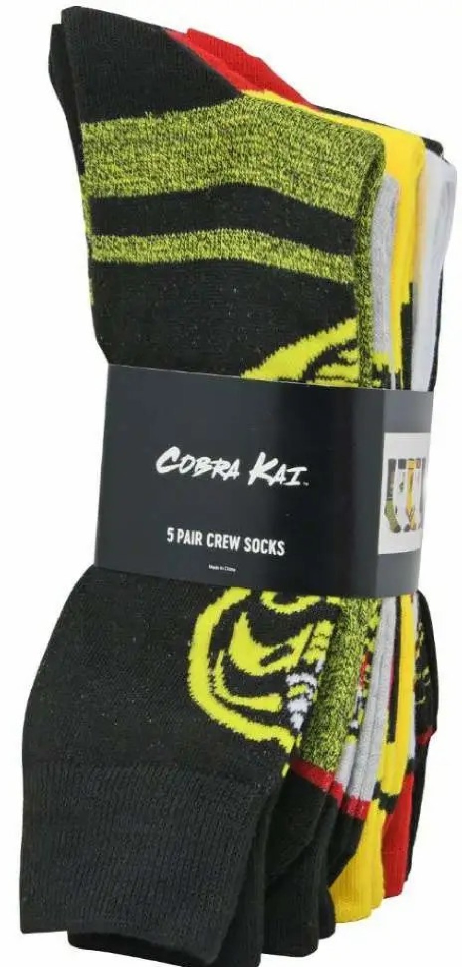 All Brands Bioworld | Cobra Kai Socks 5-Pack [Size: 10-13]