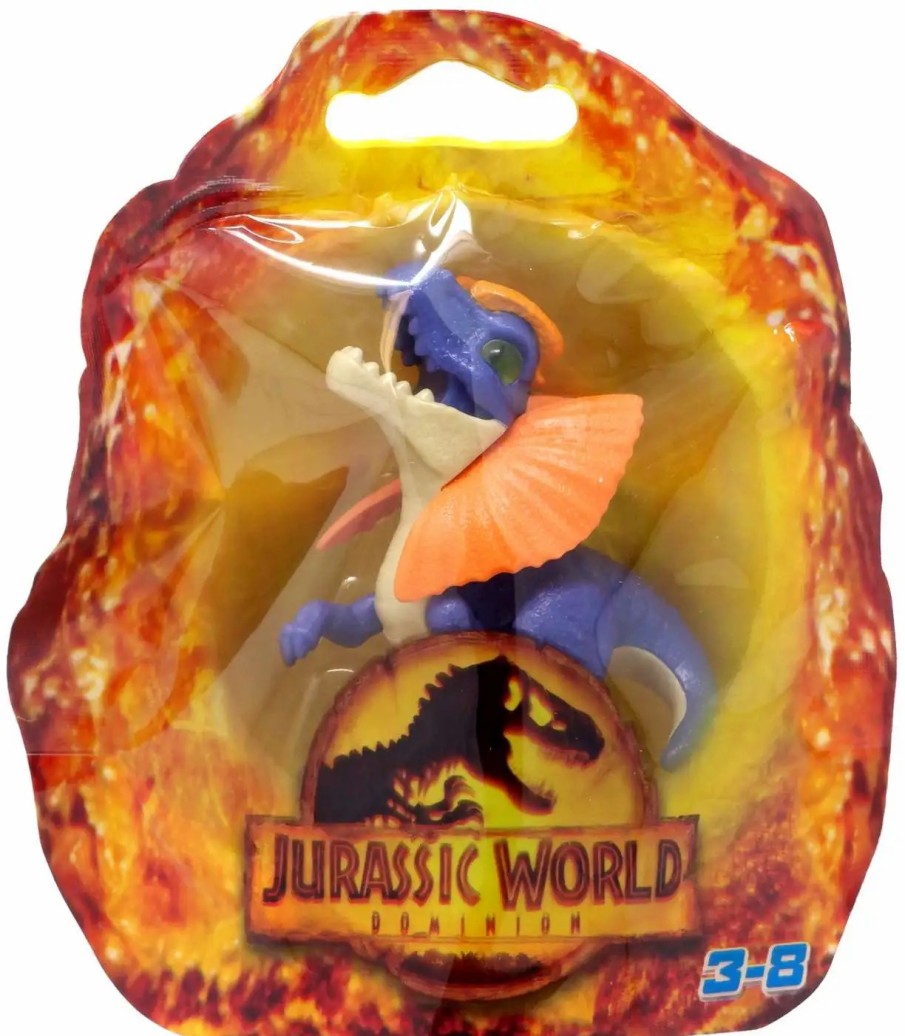 All Brands Fisher Price | Fisher Price Jurassic World Imaginext Dominion Dilophosaurus Mini Figure [Purple & Orange]