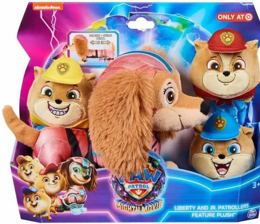 All Brands Spin Master | Paw Patrol The Mighty Movie Liberty & Jr. Patrollers Feature Plush Set