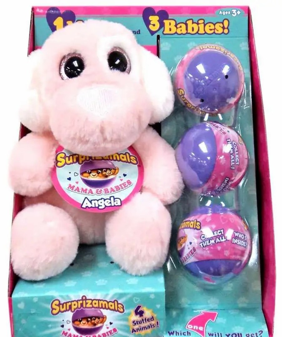 All Brands Beverly Hills Teddy Bear Company | Surprizamals Mama & Babies Angela Set [Dog Plush & 3 Mystery Packs]