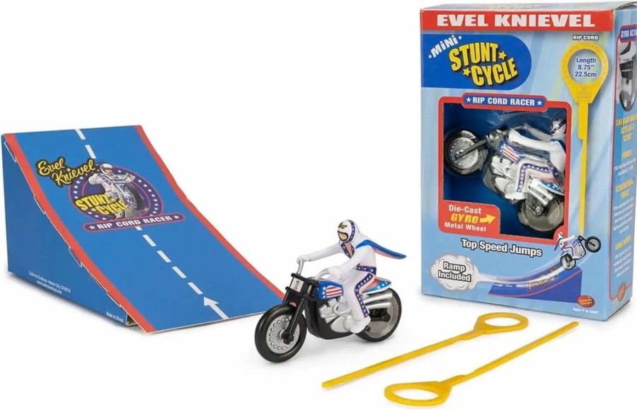 All Brands California Creations | Evel Knievel Mini Stunt Cycle Action Figure [Rip Cord Racer]