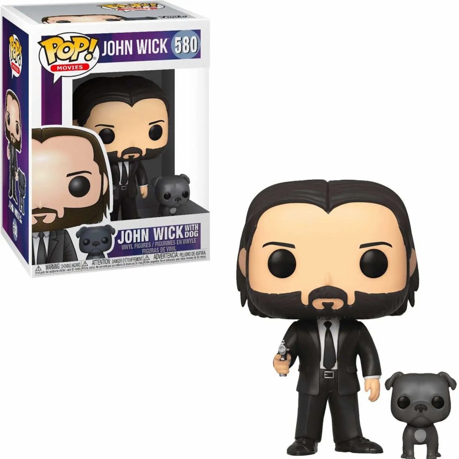 All Brands Funko | Funko John Wick Chapter 2 Pop! Movies John Wick Vinyl Figure & Buddy #580 [Black Suit With Dog]