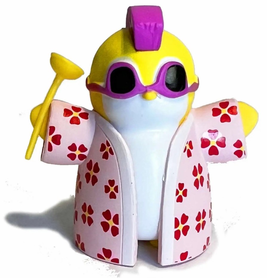 All Brands PMI | Pudgy Penguins Yellow Penguin 1.5-Inch Mini Figure [Pink Mohawk & Yellow Plunger]