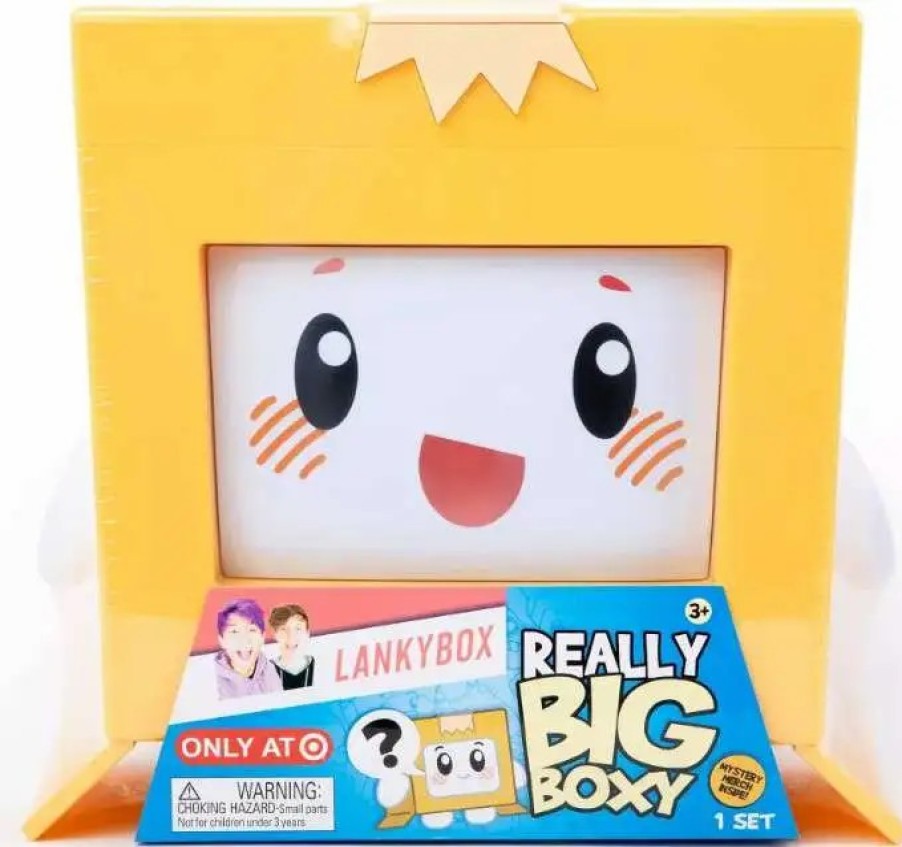 All Brands Bonkers Toy Co. | Lankybox Boxy Exclusive Really Big Mystery Pack [2 Squishies, 3 Figures, 1 Plush, 3 Stickers & 1 Pop-It]