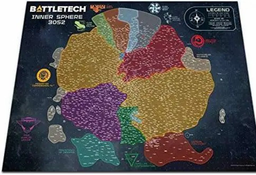 All Brands Catalyst Game Labs | Battletech Inner Sphere 3025 & 3052 Double-Sided Map