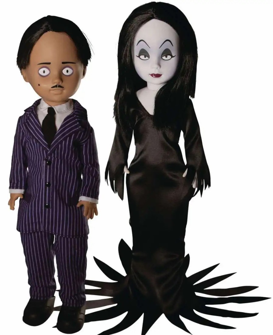 All Brands Mezco Toyz | Living Dead Dolls The Addams Family Ldd Presents Gomez & Morticia 10-Inch Doll 2-Pack