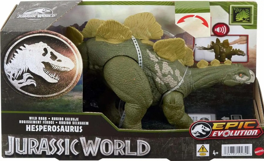 All Brands Mattel | Jurassic World Epic Evolution Wild Roar Hesperosaurus Action Figure