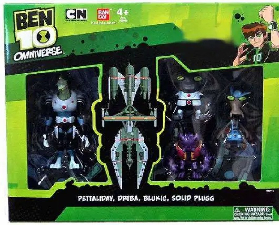 All Brands Bandai America | Ben 10 Omniverse Pettaliday, Driba, Blukic & Solid Plugg Exclusive Action Figure 4-Pack