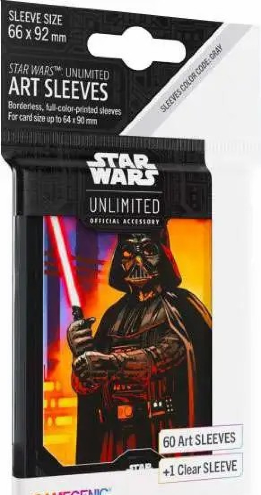 All Brands Gamegenic | Trading Card Game Star Wars: Unlimited Darth Vader Art Card Sleeves [61 Art Sleeves +1 Clear Sleeve] (Pre-Order Ships March)