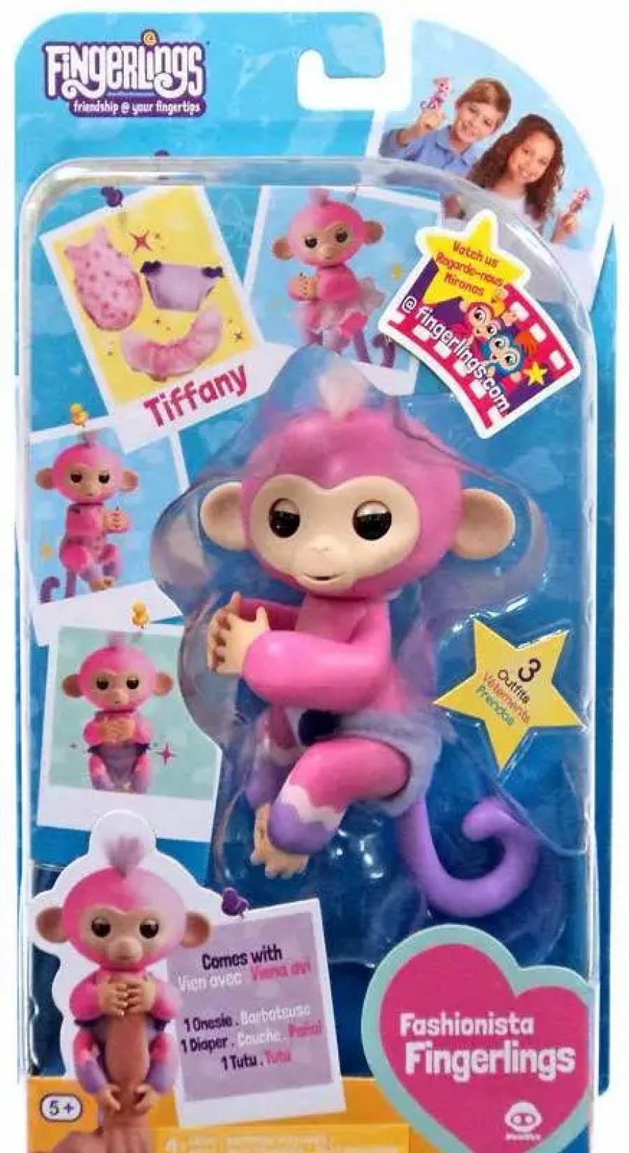 All Brands WowWee | Fingerlings Fashionista Baby Monkey Tiffany Figure