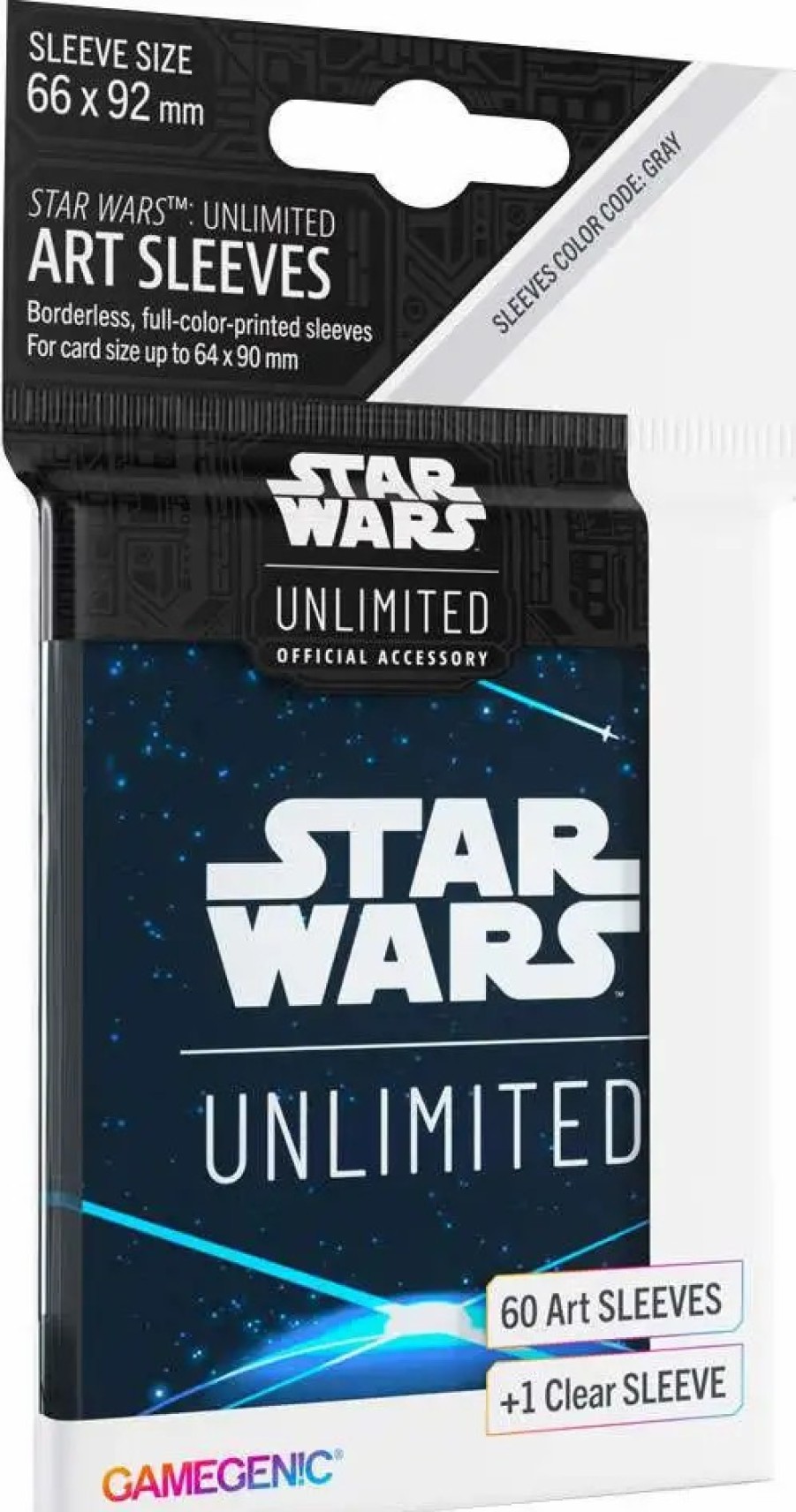 All Brands Gamegenic | Trading Card Game Star Wars: Unlimited Space Blue Art Card Sleeves [61 Art Sleeves +1 Clear Sleeve] (Pre-Order Ships March)