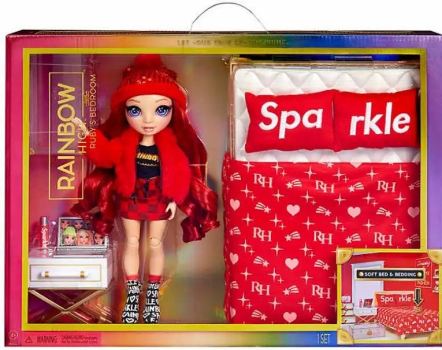 All Brands MGA Entertainment | Rainbow High Ruby'S Bedroom Fashion Doll Playset