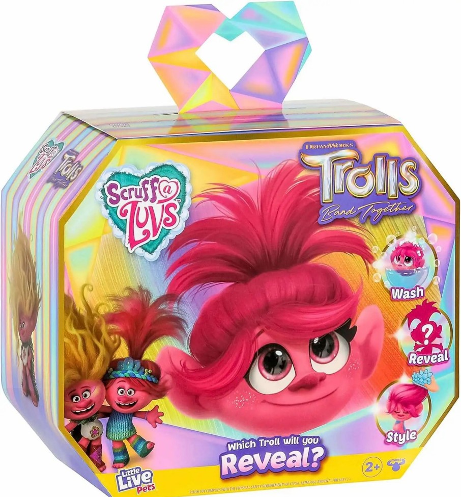 All Brands Moose Toys | Little Live Pets Scruff A Luvs Trolls Band Together Plush Surprise [1 Random Trolls Character] (Pre-Order Ships February)