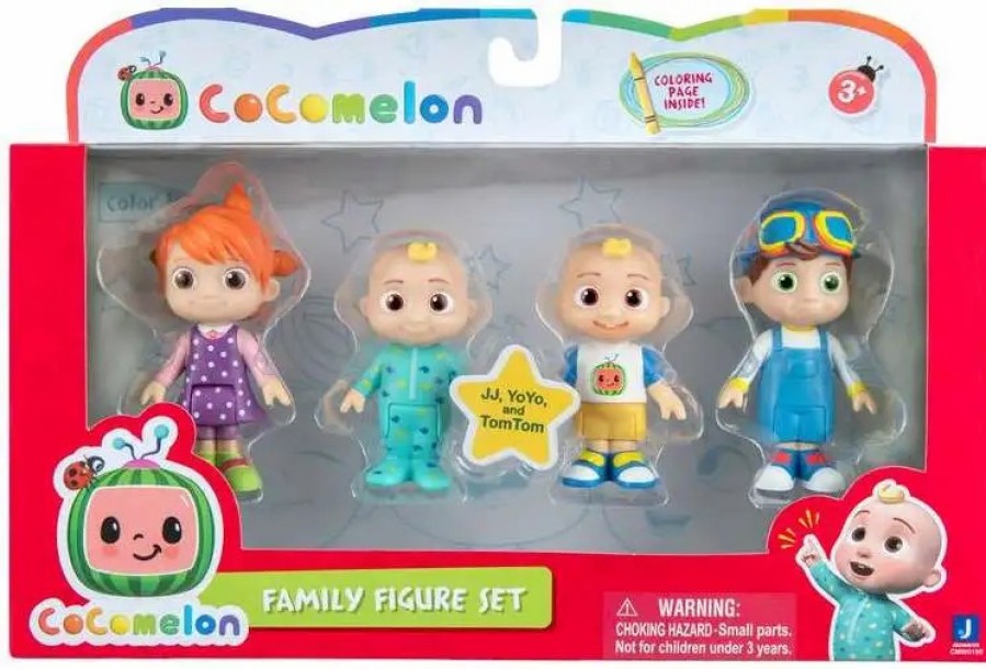 All Brands Jazwares | Cocomelon Family Action Figure 4-Pack [Jj, Yoyo & Tomtom]