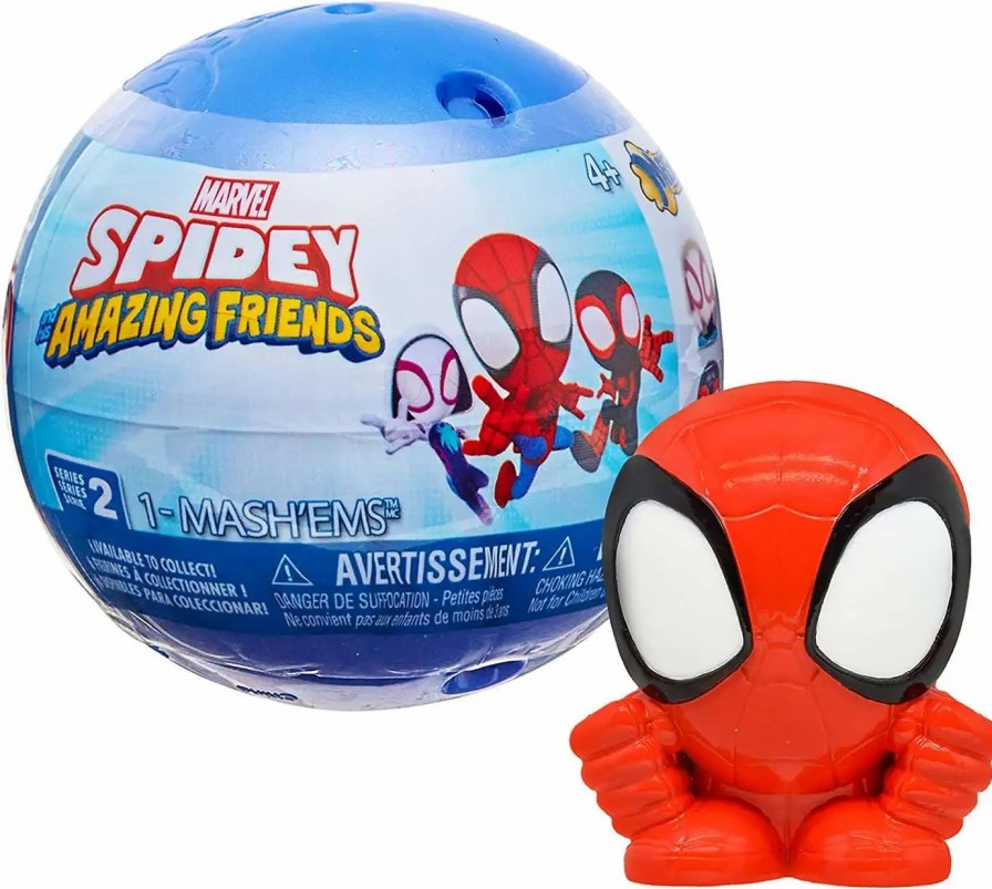 All Brands Basic Fun | Marvel Mashems Series 2 Spidey & His Amazing Friends Mystery Pack [1 Random Figure]