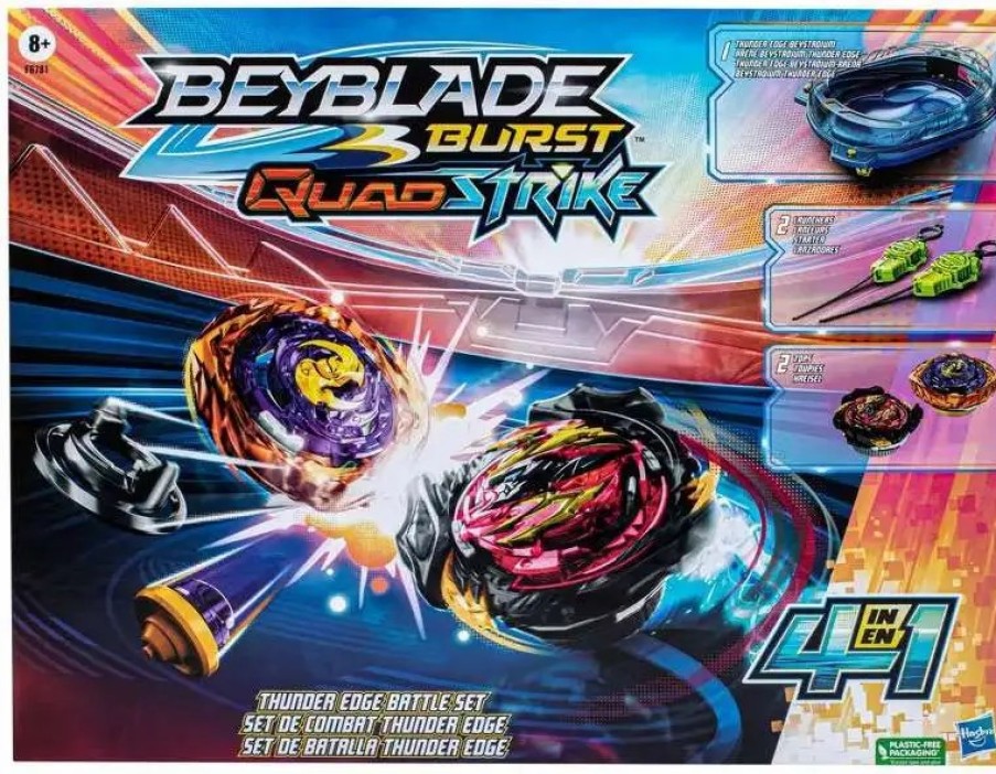 All Brands Hasbro Toys | Beyblade Burst Quadstrike Thunder Edge Battle Set