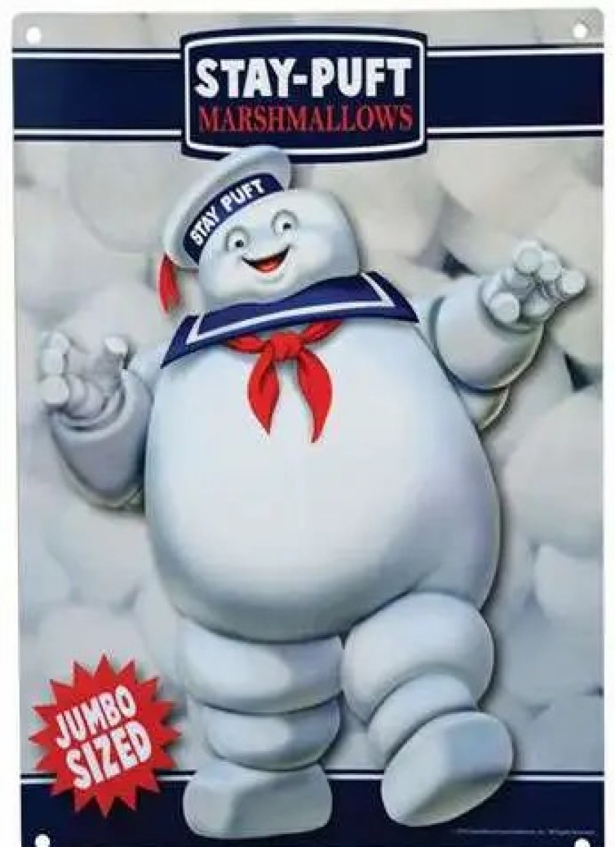 All Brands Factory Entertainment | Ghostbusters Stay Puft Marshmallow Man 8-Inchx11-Inch Metal Sign