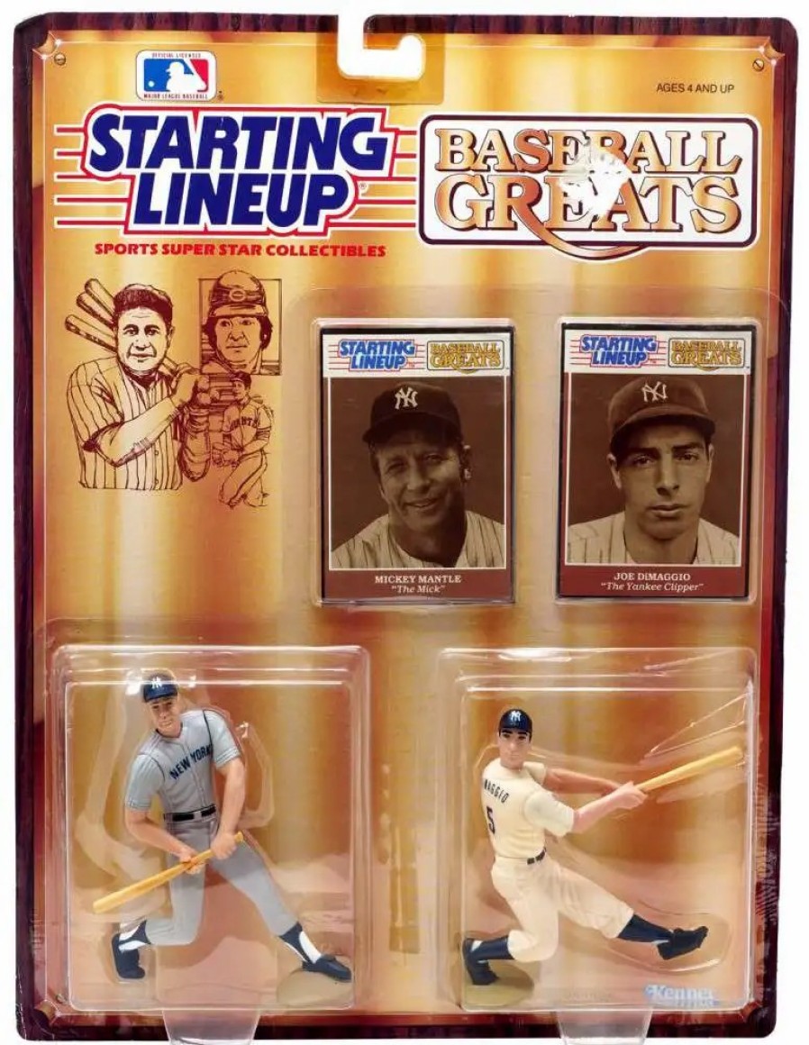 All Brands Kenner | Mlb Starting Lineup Baseball Greats Mickey Mantle & Joe Dimaggio Action Figure 2-Pack