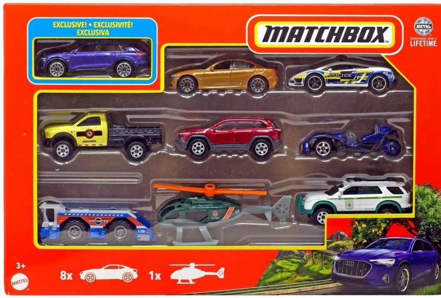 All Brands Mattel | Matchbox Diecast Car 9-Pack [Audi E-Tron]