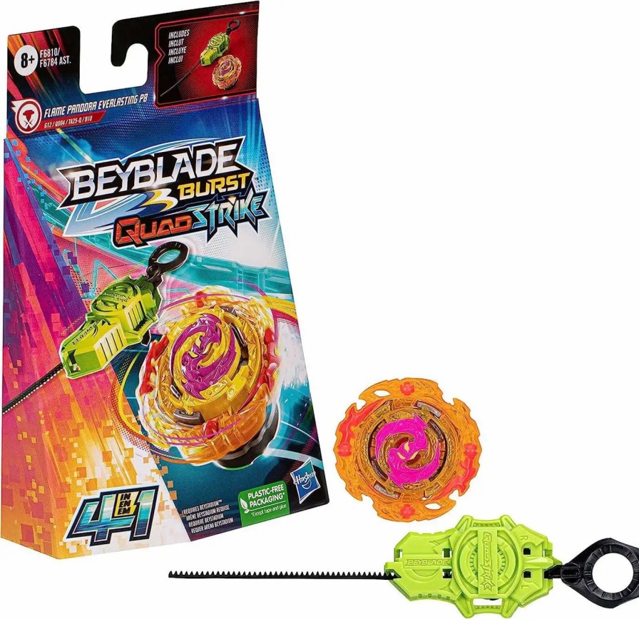 All Brands Hasbro Toys | Beyblade Burst Quadstrike Flame Pandora Everlasting P8 Starter Pack