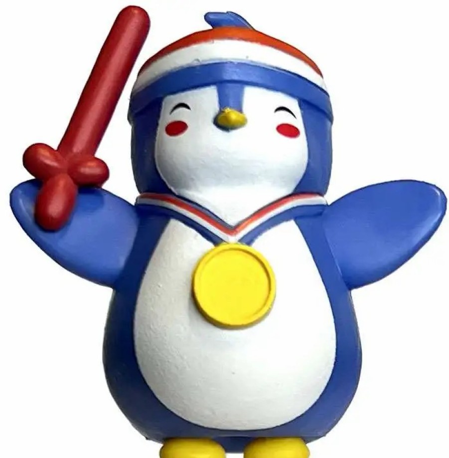 All Brands PMI | Pudgy Penguins Blue Penguin 1.5-Inch Mini Figure [Headband, Olympic Medal & Balloon Sword Loose]