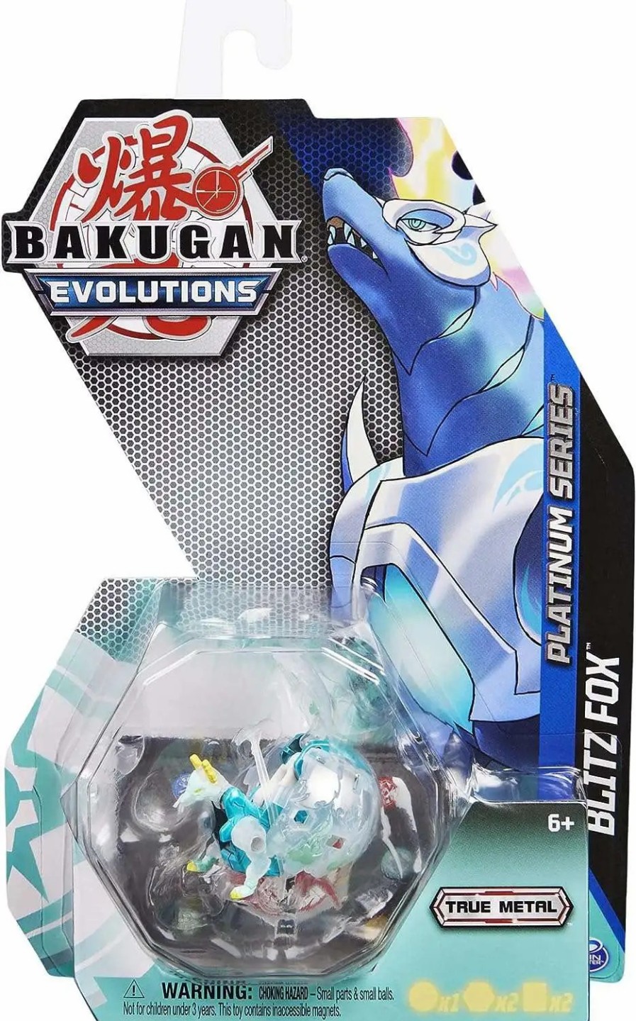 All Brands Spin Master | Bakugan Evolutions Platinum Series Blitz Fox Single Figure & Trading Card