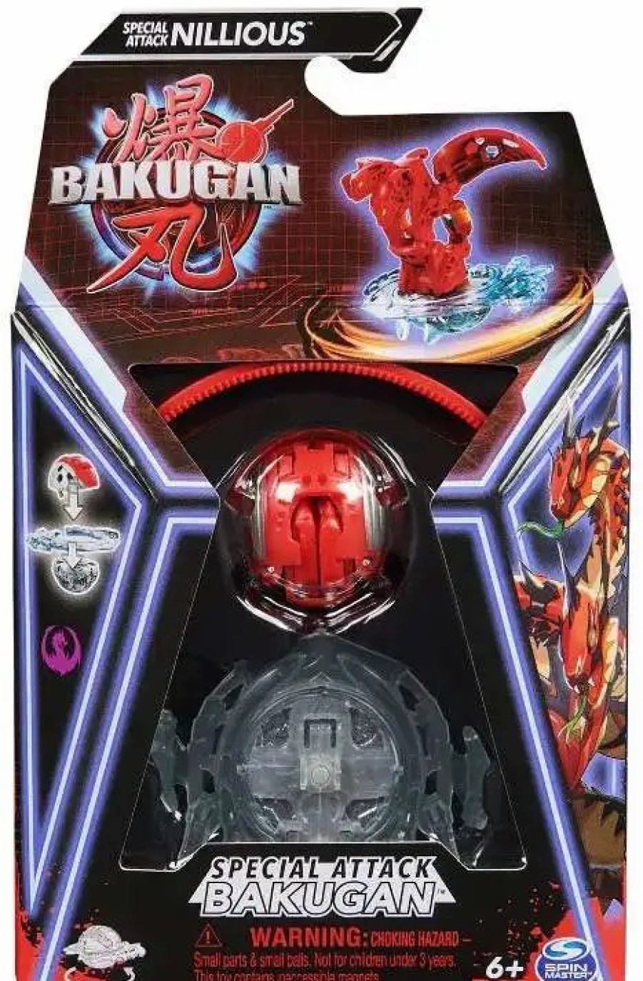 All Brands Spin Master | Bakugan 2023 Special Attack Nillious [Red, Includes Online Roblox Game Code!]