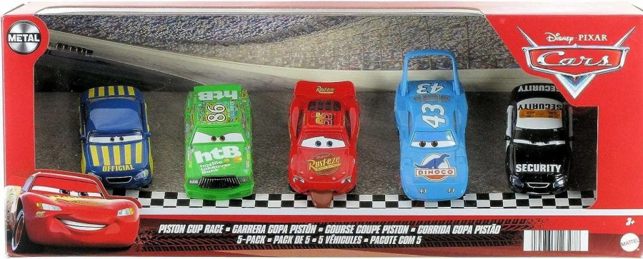 All Brands Mattel | Disney / Pixar Cars Piston Cup Race Die Cast Car 5-Pack [Race Official Tom, Chick Hicks, Finish Line Mcqueen, Strip Weathers & Marlon Mckay]