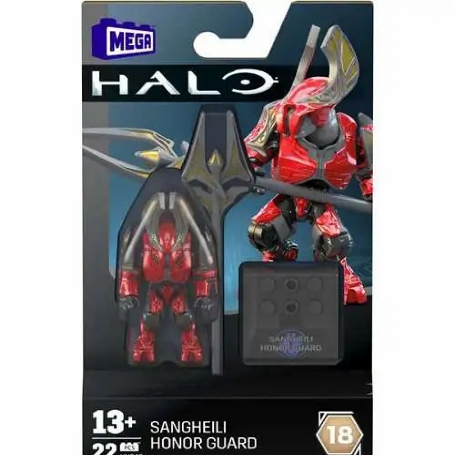 All Brands Mega Construx | Halo Universe Heroes Series 18 Sangheili Honor Guard Mini Figure