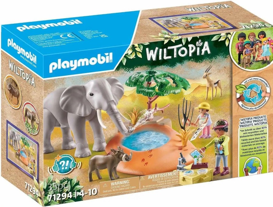 All Brands Playmobil | Playmobil Wildtopia Elephant At The Waterhole Set #71294