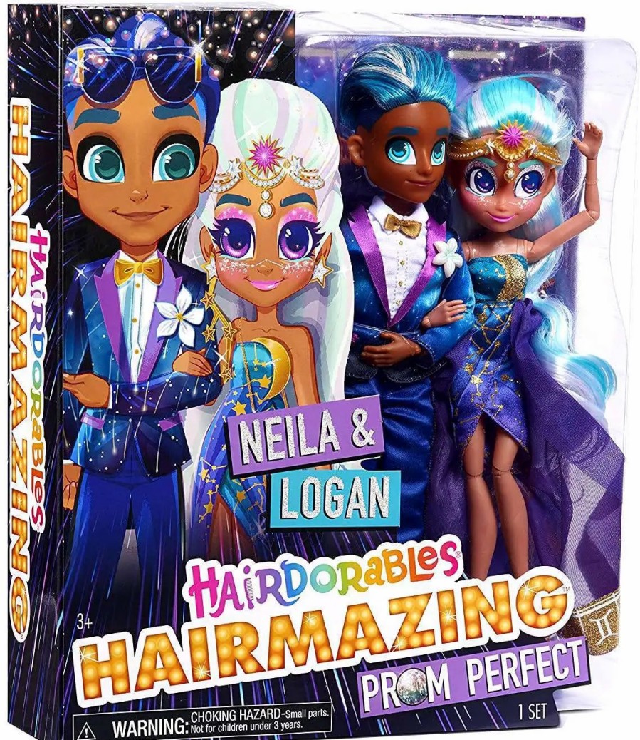 All Brands Just Play | Hairdorables Hairmazing Prom Perfect Neila & Logan Exclusive Doll 2-Pack