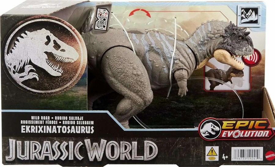 All Brands Mattel | Jurassic World Epic Evolution Wild Roar Ekrixinatosaurus Action Figure