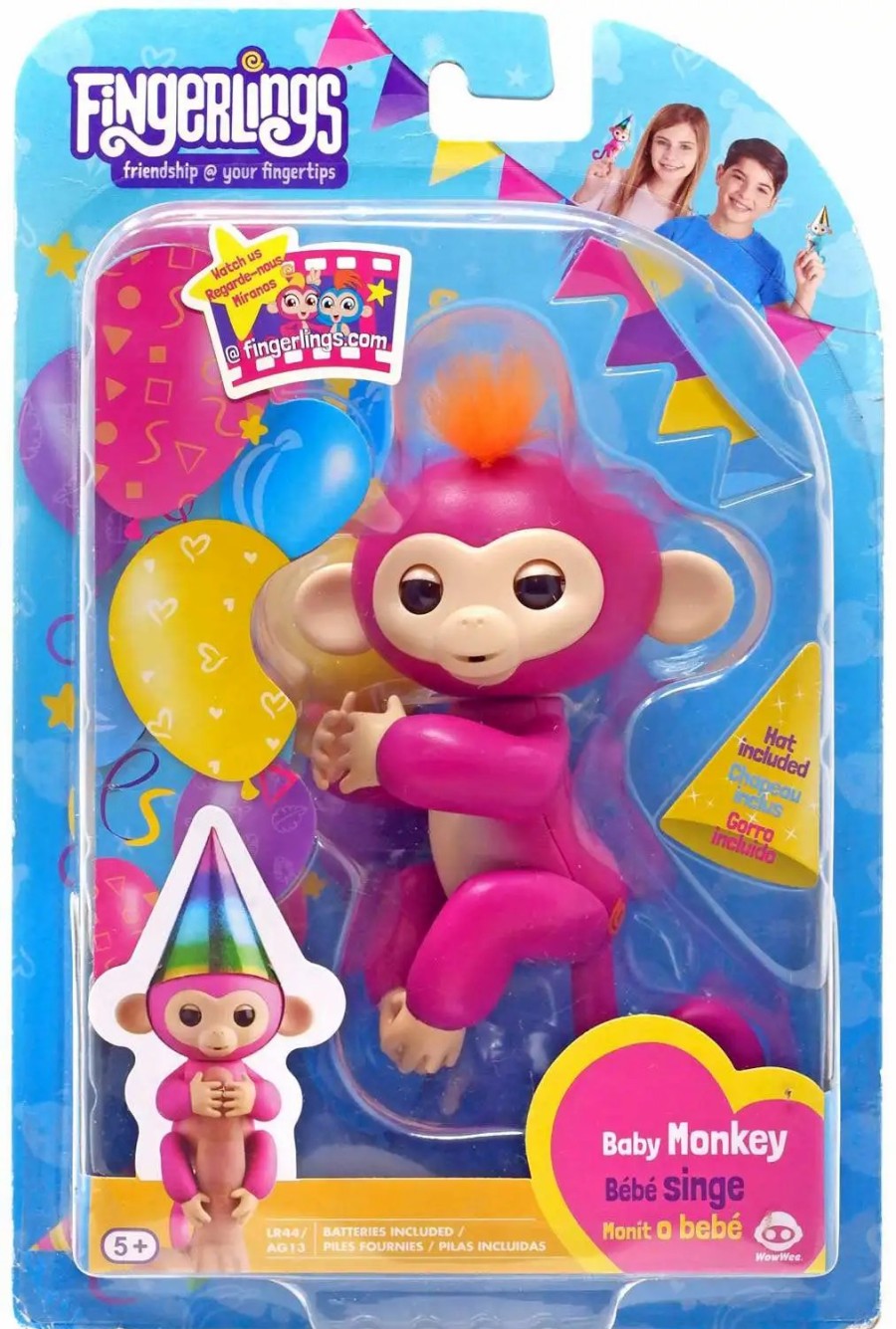 All Brands WowWee | Fingerlings Baby Monkey Fiesta Figure