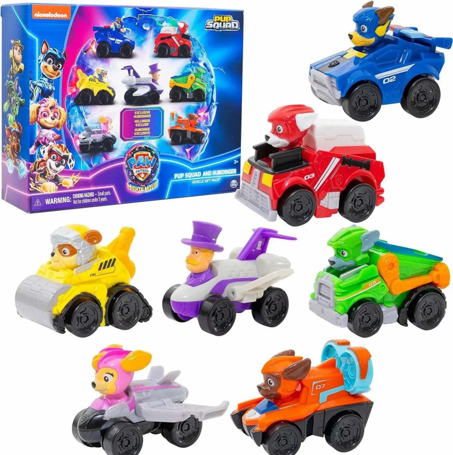 All Brands Spin Master | Paw Patrol The Mighty Movie Pup Squad & Humdinger Vehicle Gift Pack