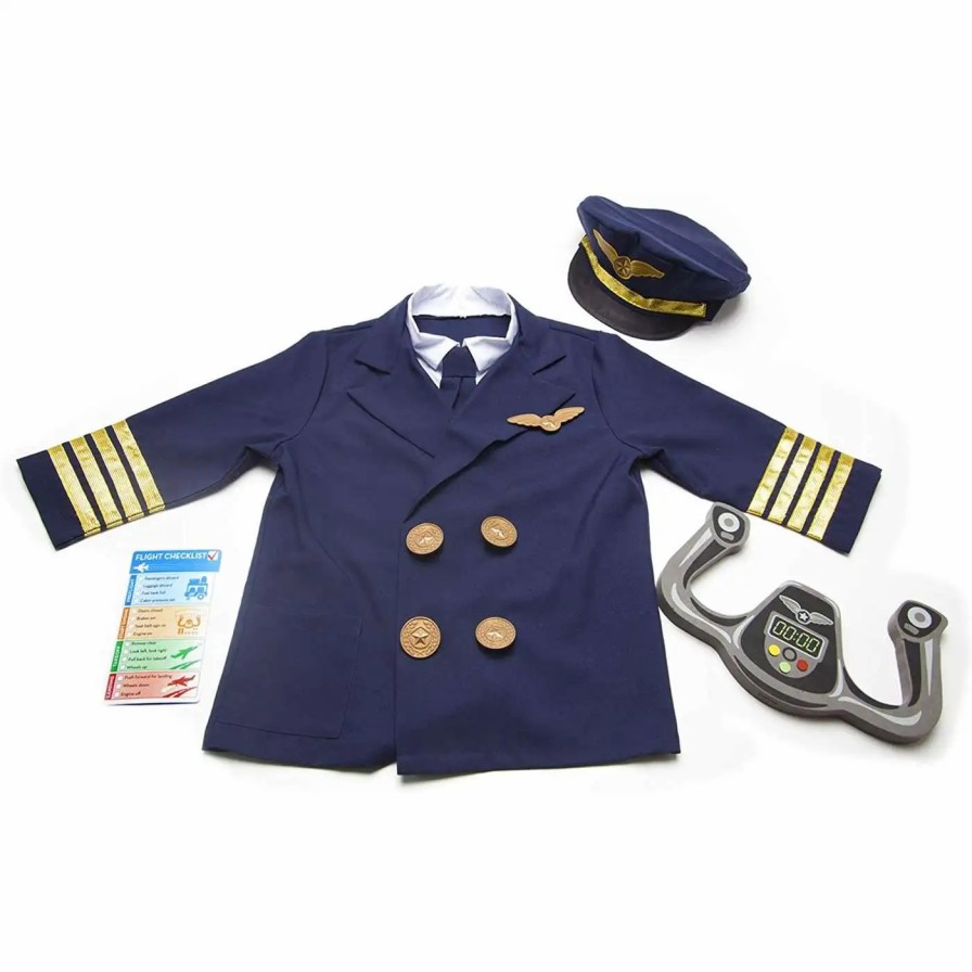 All Brands Melissa & Doug | Melissa & Doug Let'S Explore Pilot Role Play Costume Set [Loose]