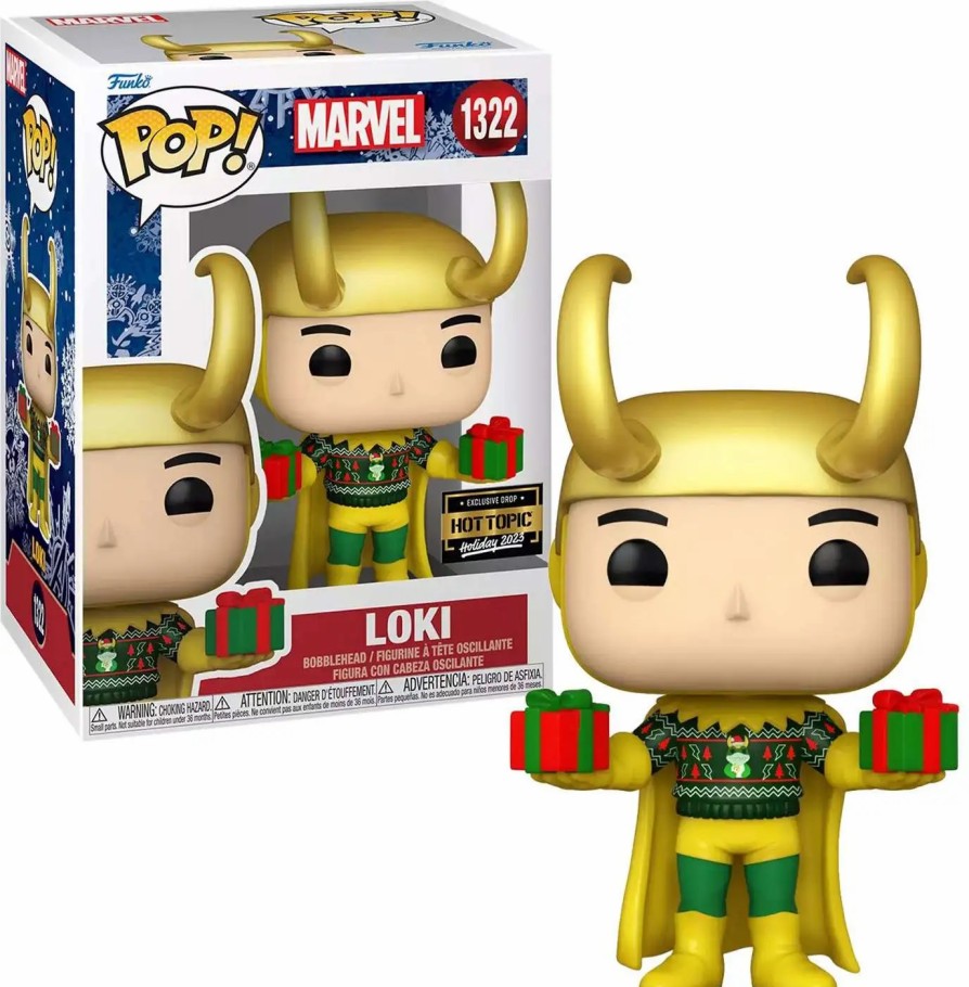 All Brands Funko | Funko Pop! Marvel Loki Exclusive Vinyl Bobble Head #1322 [Holiday]