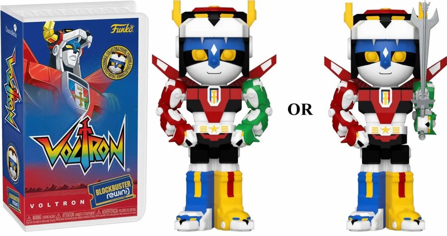 All Brands Funko | Funko Blockbuster Rewind Voltron Vinyl Figure [1 Random Figure, Look For The Chase!]